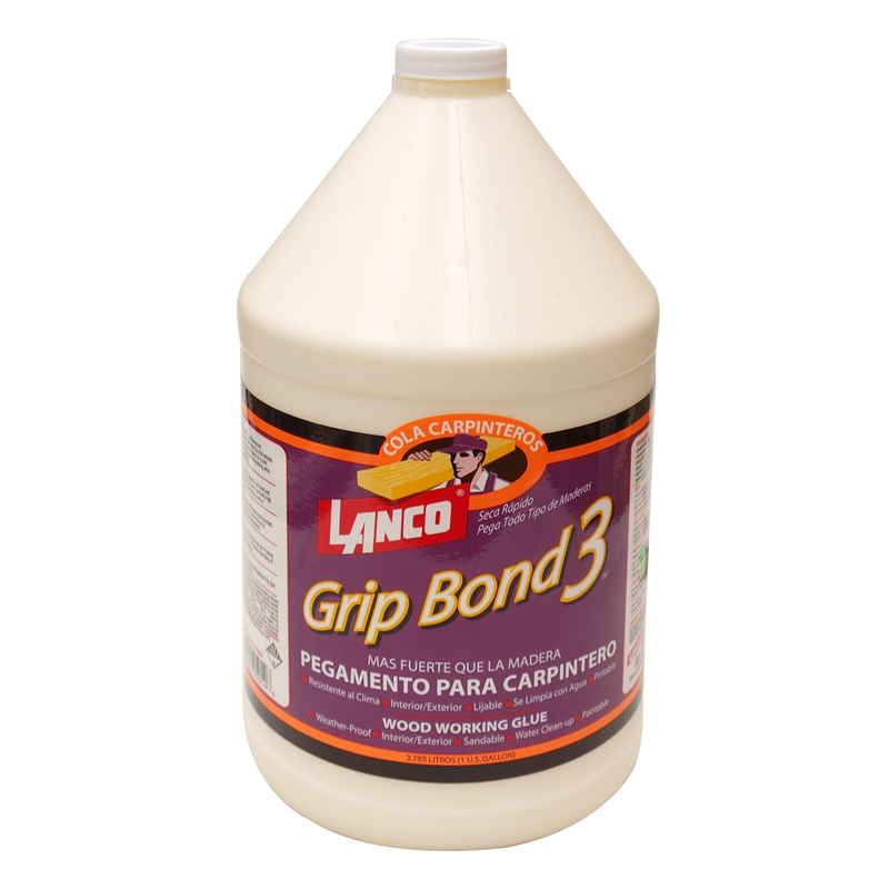Cola para madera Grip Bond 4 pre-catalizada marron claro 1/8 galon Lanco  WA844-6, Materiales De Construcción